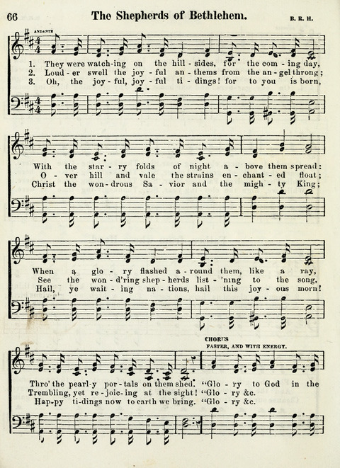 Chapel Gems for Sunday Schools: selected from "Our Song Birds," for 1866, the "Snow bird," the "Robin," the "Red bird" and the "Dove" page 66