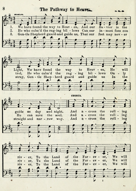 Chapel Gems for Sunday Schools: selected from "Our Song Birds," for 1866, the "Snow bird," the "Robin," the "Red bird" and the "Dove" page 8