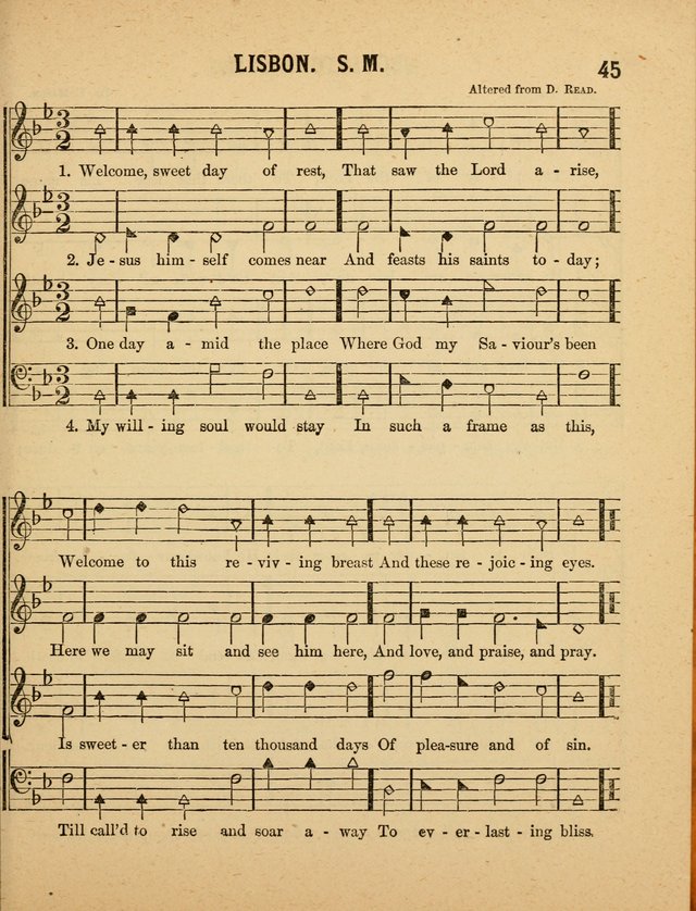 Crystal Gems for the Sabbath School: containing a choice collection of new hymns and tunes, suitable for anniversaries, and all other exercises of the Sabbath-school... page 45