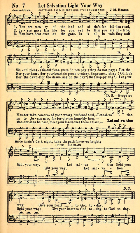 Crowning Hymns No. 10: for Conventions, Singing Societies, Etc. page 10