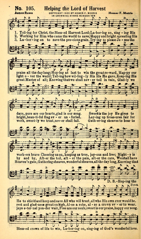 Crowning Hymns No. 10: for Conventions, Singing Societies, Etc. page 115