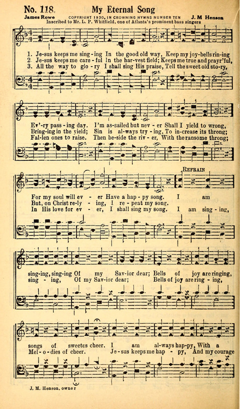 Crowning Hymns No. 10: for Conventions, Singing Societies, Etc. page 141