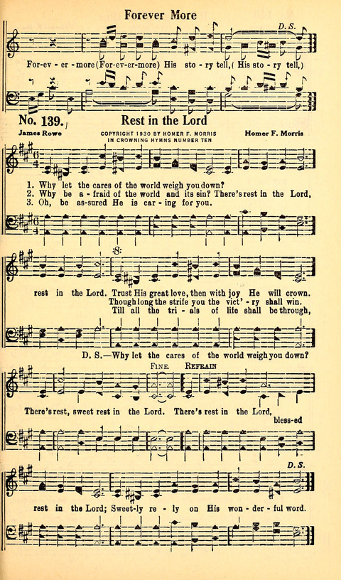 Crowning Hymns No. 10: for Conventions, Singing Societies, Etc. page 162