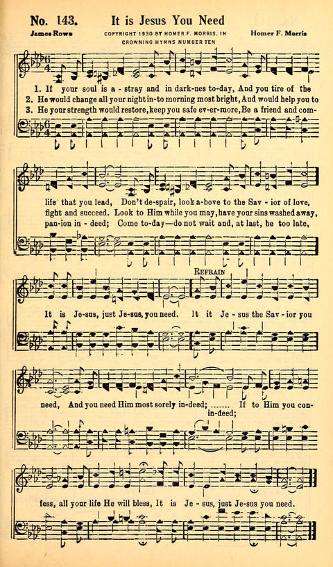 Crowning Hymns No. 10: for Conventions, Singing Societies, Etc. page 164