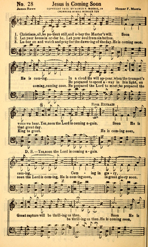 Crowning Hymns No. 10: for Conventions, Singing Societies, Etc. page 27