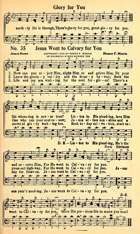 Crowning Hymns No. 10: for Conventions, Singing Societies, Etc. page 34