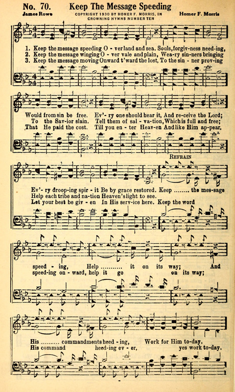 Crowning Hymns No. 10: for Conventions, Singing Societies, Etc. page 65