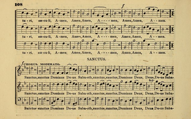 The Catholic Harp: containing the morning and evening service of the Catholic Church, embracing a choice collection of masses, litanies, psalms, sacred hymns, anthems, versicles, and motifs page 108