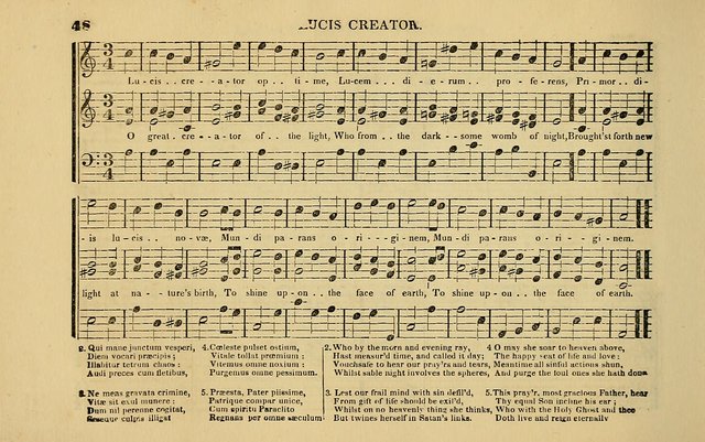 The Catholic Harp: containing the morning and evening service of the Catholic Church, embracing a choice collection of masses, litanies, psalms, sacred hymns, anthems, versicles, and motifs page 48