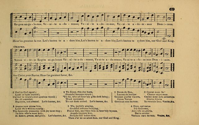 The Catholic Harp: containing the morning and evening service of the Catholic Church, embracing a choice collection of masses, litanies, psalms, sacred hymns, anthems, versicles, and motifs page 69