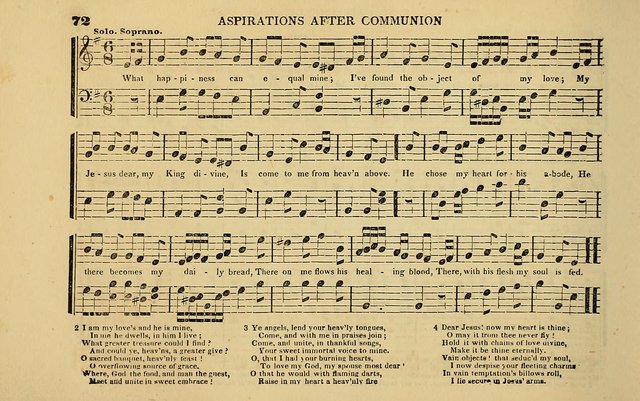 The Catholic Harp: containing the morning and evening service of the Catholic Church, embracing a choice collection of masses, litanies, psalms, sacred hymns, anthems, versicles, and motifs page 72