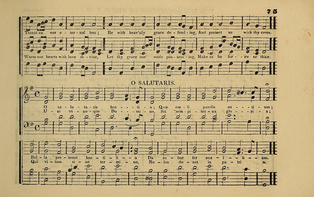 The Catholic Harp: containing the morning and evening service of the Catholic Church, embracing a choice collection of masses, litanies, psalms, sacred hymns, anthems, versicles, and motifs page 75