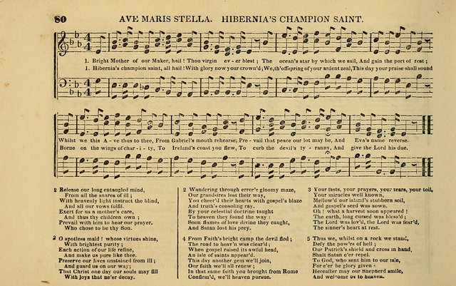 The Catholic Harp: containing the morning and evening service of the Catholic Church, embracing a choice collection of masses, litanies, psalms, sacred hymns, anthems, versicles, and motifs page 80