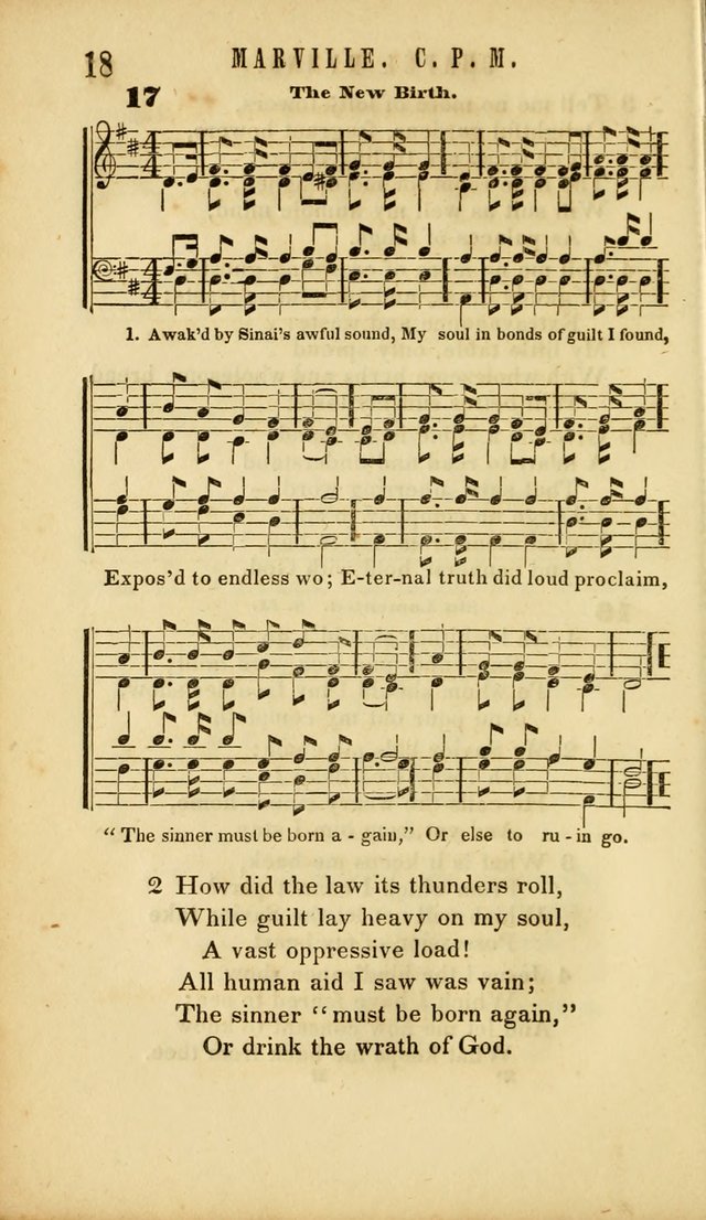 Chapel Hymns: a selection of hymns, with appropriate tunes; adapted to vestry or other social religious meetings page 18