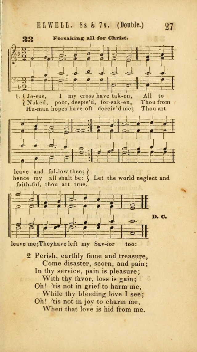 Chapel Hymns: a selection of hymns, with appropriate tunes; adapted to vestry or other social religious meetings page 27