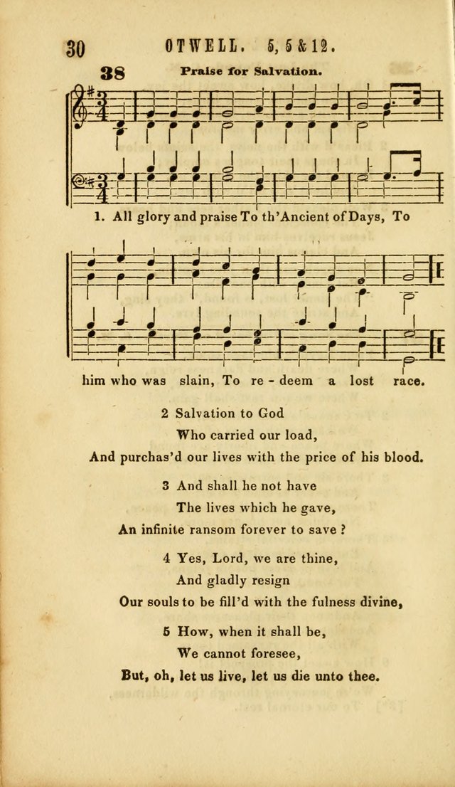 Chapel Hymns: a selection of hymns, with appropriate tunes; adapted to vestry or other social religious meetings page 30