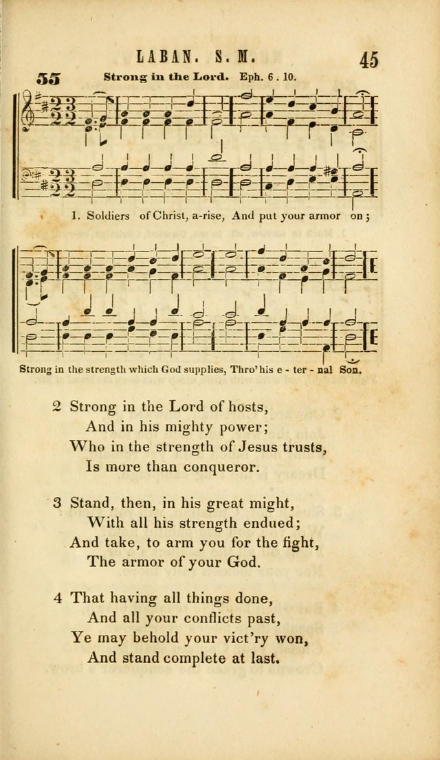 Chapel Hymns: a selection of hymns, with appropriate tunes; adapted to vestry or other social religious meetings page 45