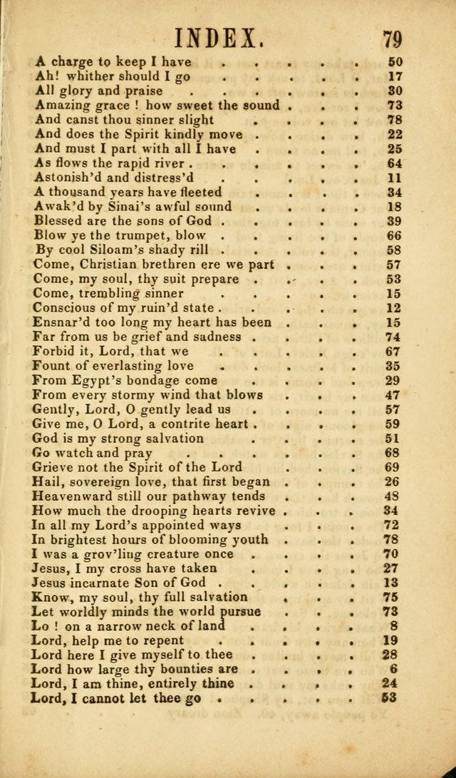 Chapel Hymns: a selection of hymns, with appropriate tunes; adapted to vestry or other social religious meetings page 79