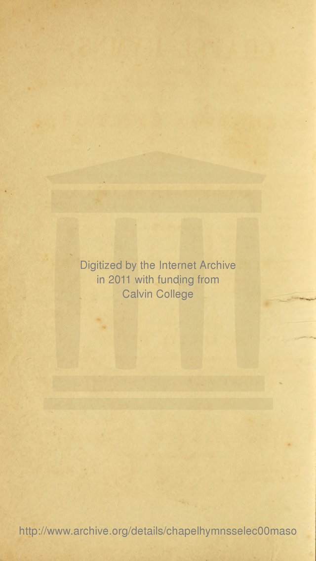 Chapel Hymns: a selection of hymns, with appropriate tunes; adapted to vestry or other social religious meetings page iv