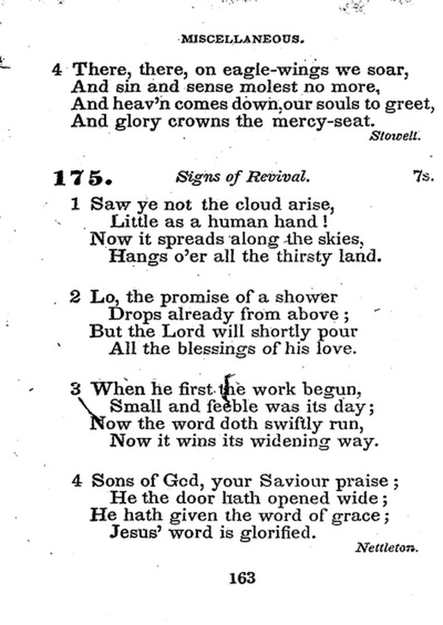 Conference Hymns. a new collection of hymns, designed especially for use in conference and prayer meetings, and family worship. page 177