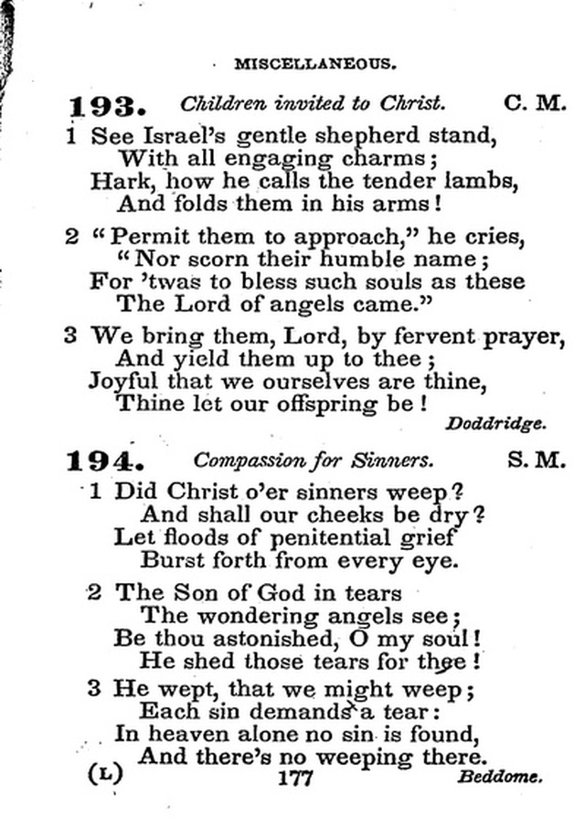 Conference Hymns. a new collection of hymns, designed especially for use in conference and prayer meetings, and family worship. page 191