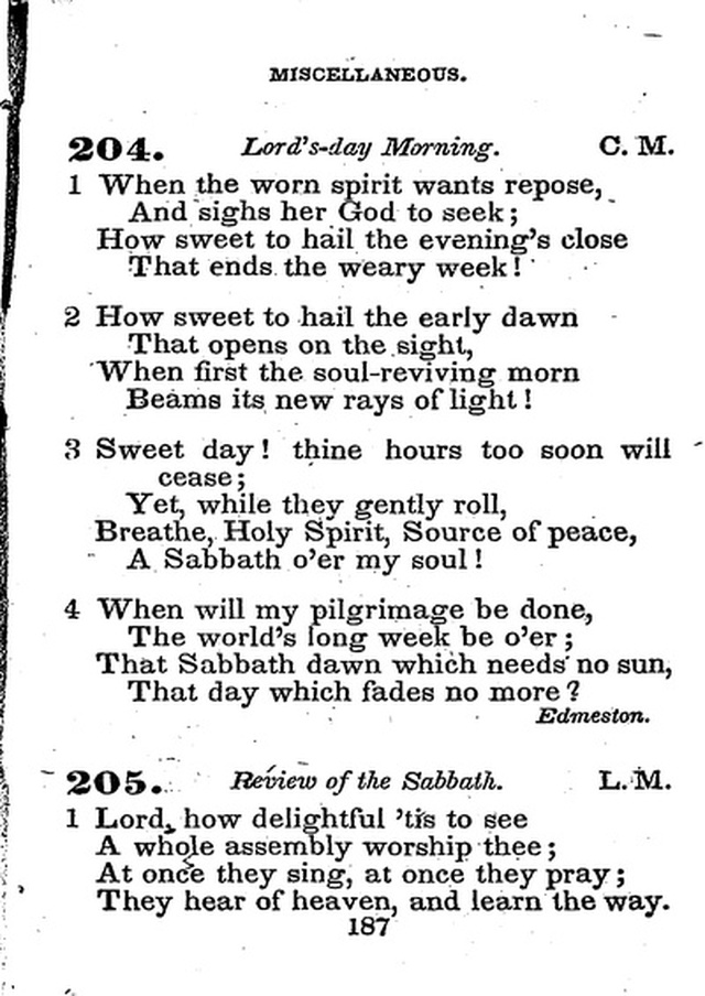 Conference Hymns. a new collection of hymns, designed especially for use in conference and prayer meetings, and family worship. page 201