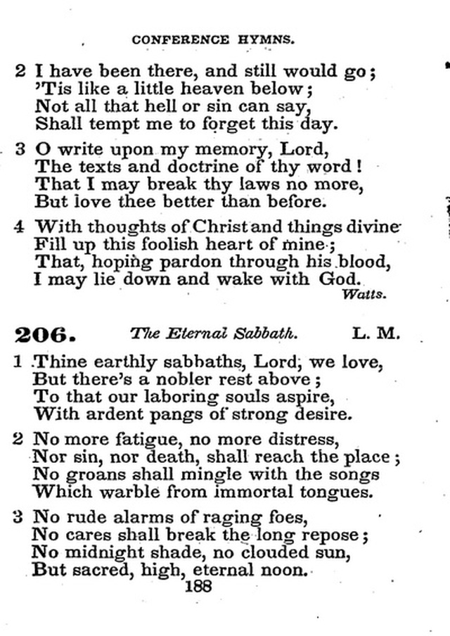 Conference Hymns. a new collection of hymns, designed especially for use in conference and prayer meetings, and family worship. page 202