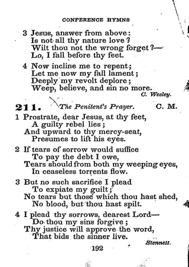 Conference Hymns. a new collection of hymns, designed especially for use in conference and prayer meetings, and family worship. page 206