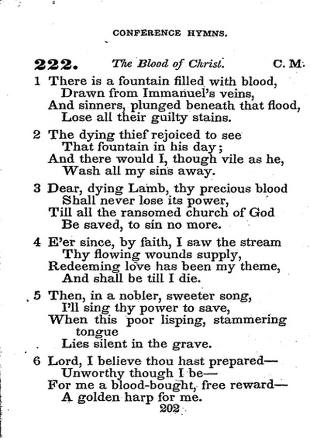 Conference Hymns. a new collection of hymns, designed especially for use in conference and prayer meetings, and family worship. page 216