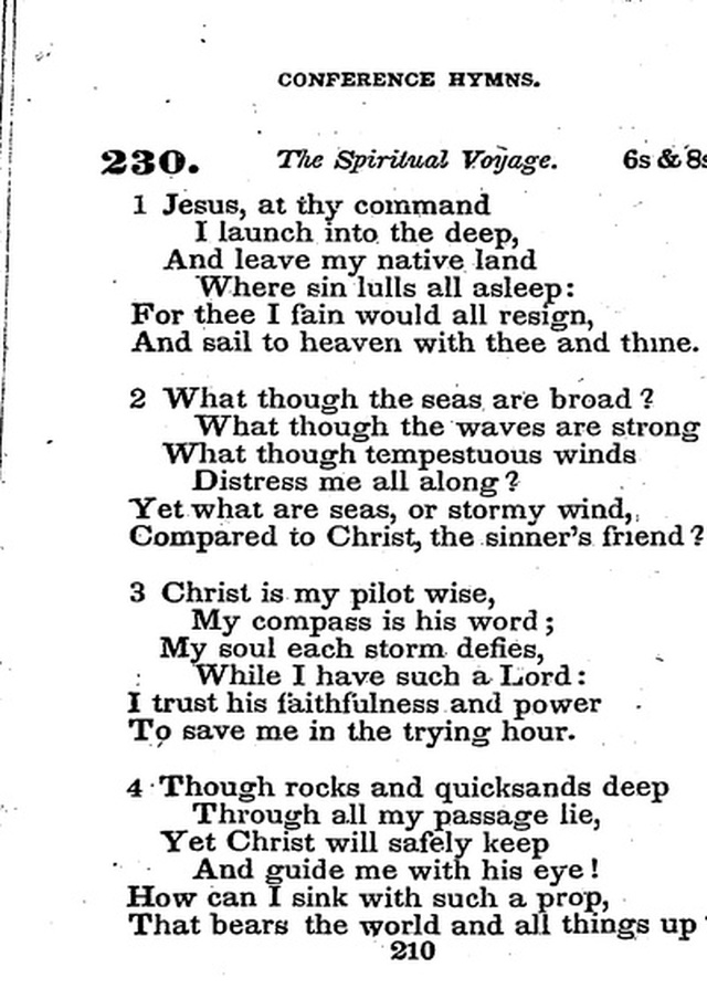 Conference Hymns. a new collection of hymns, designed especially for use in conference and prayer meetings, and family worship. page 224