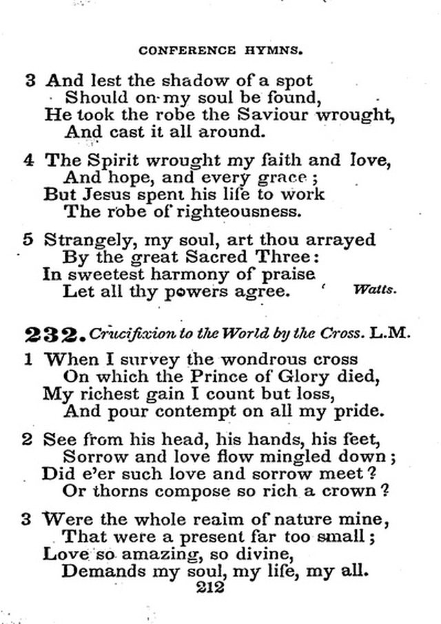 Conference Hymns. a new collection of hymns, designed especially for use in conference and prayer meetings, and family worship. page 226