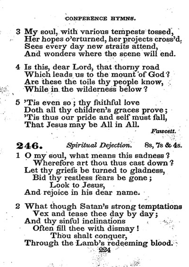 Conference Hymns. a new collection of hymns, designed especially for use in conference and prayer meetings, and family worship. page 238