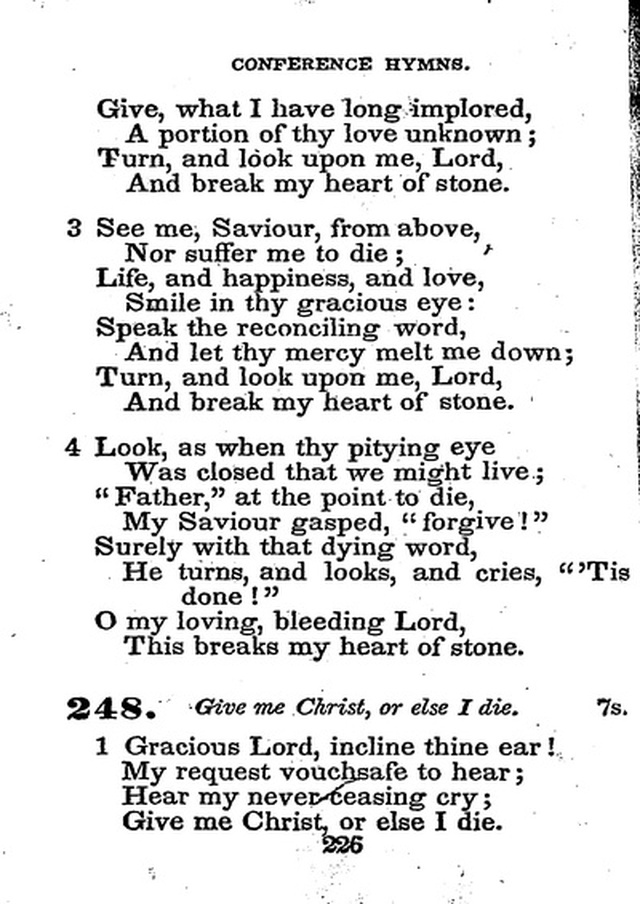 Conference Hymns. a new collection of hymns, designed especially for use in conference and prayer meetings, and family worship. page 240