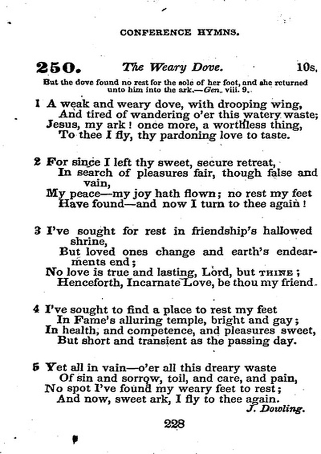 Conference Hymns. a new collection of hymns, designed especially for use in conference and prayer meetings, and family worship. page 242