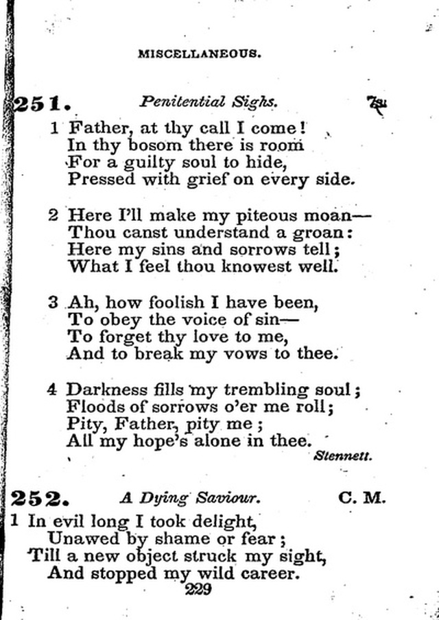 Conference Hymns. a new collection of hymns, designed especially for use in conference and prayer meetings, and family worship. page 243