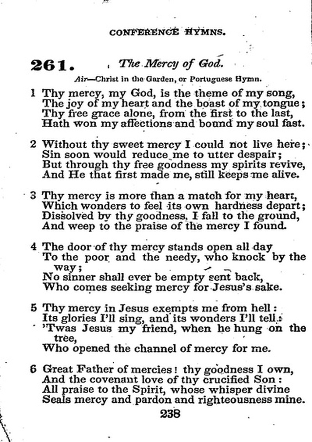 Conference Hymns. a new collection of hymns, designed especially for use in conference and prayer meetings, and family worship. page 252