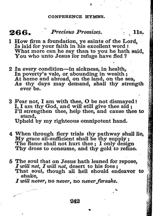 Conference Hymns. a new collection of hymns, designed especially for use in conference and prayer meetings, and family worship. page 256