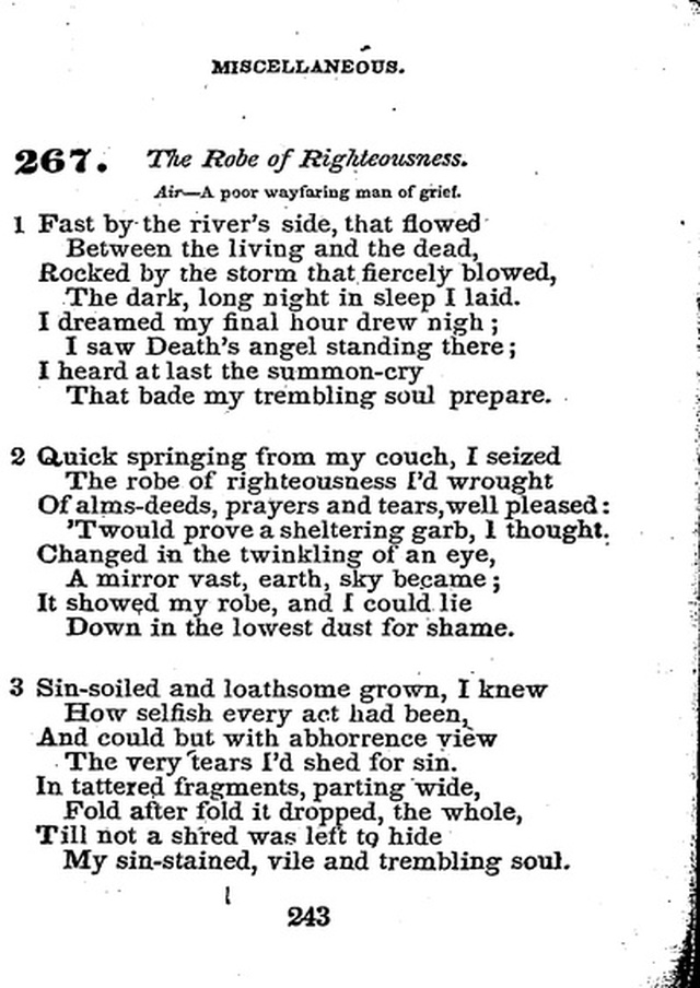 Conference Hymns. a new collection of hymns, designed especially for use in conference and prayer meetings, and family worship. page 257