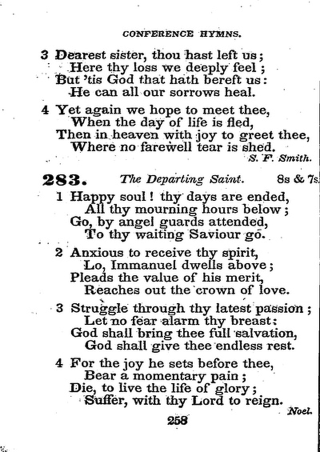 Conference Hymns. a new collection of hymns, designed especially for use in conference and prayer meetings, and family worship. page 272