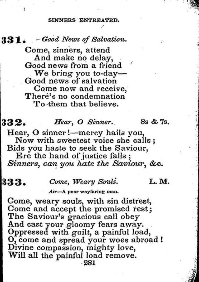 Conference Hymns. a new collection of hymns, designed especially for use in conference and prayer meetings, and family worship. page 295