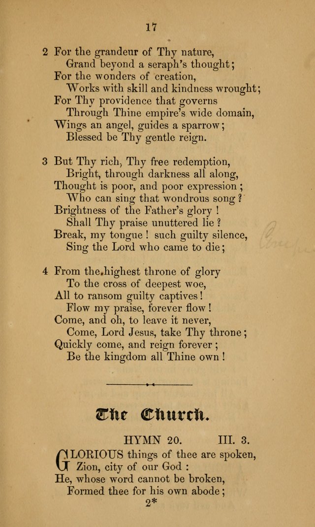 A Collection of Hymns page 17