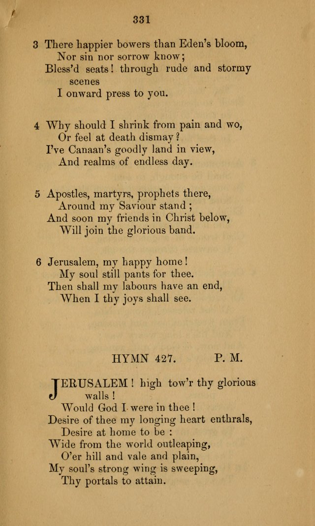 A Collection of Hymns page 331