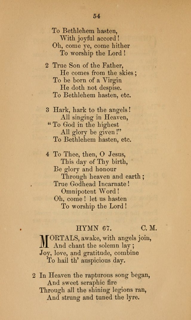 A Collection of Hymns page 54