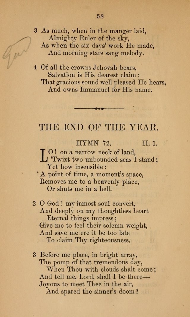 A Collection of Hymns page 58