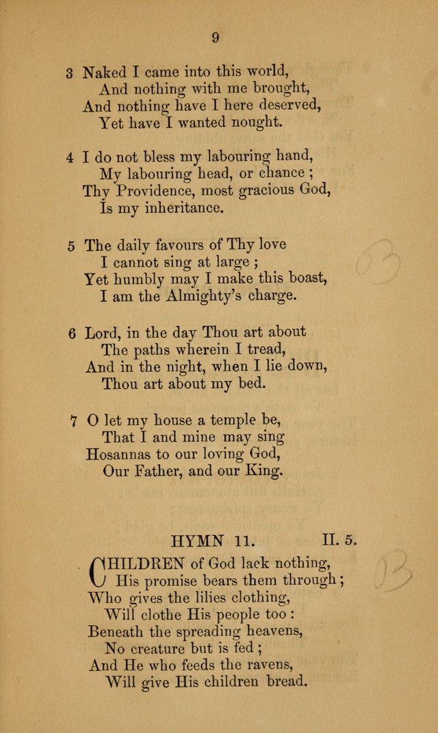 A Collection of Hymns page 9