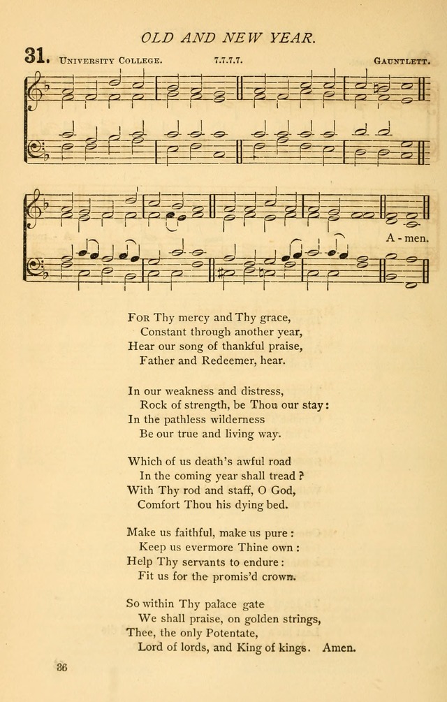 Church Hymnal page 36