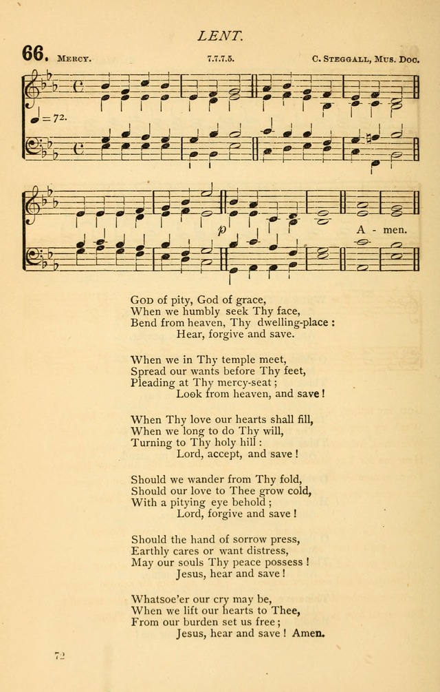 Church Hymnal page 72