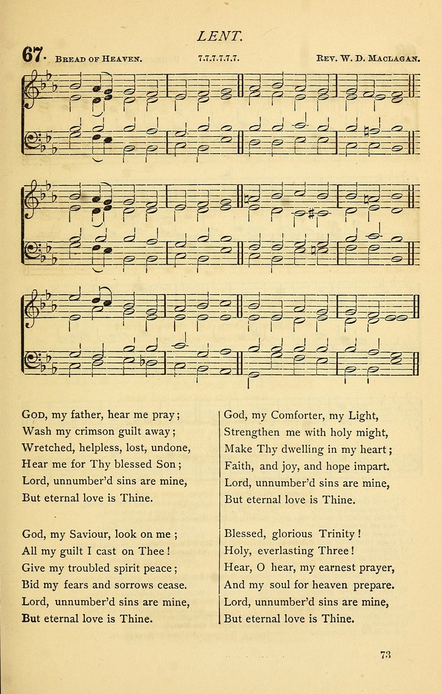 Church Hymnal page 73