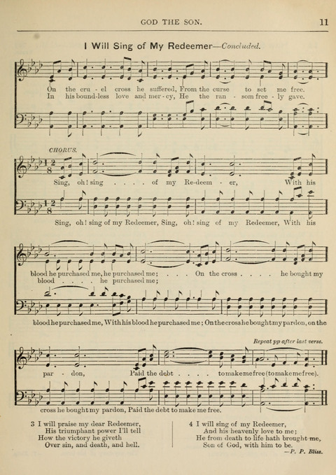 The Canadian Hymnal: a collection of hymns and music for Sunday schools, Epworth leagues, prayer and praise meetings, family circles, etc. (Revised and enlarged) page 11