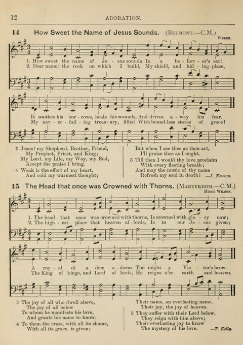 The Canadian Hymnal: a collection of hymns and music for Sunday schools, Epworth leagues, prayer and praise meetings, family circles, etc. (Revised and enlarged) page 12